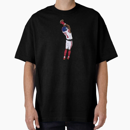 Malik Nabers Jumping Catch T-Shirt - Minimalist Print Unisex - T-Shirt, Sweatshirt, Hoodie