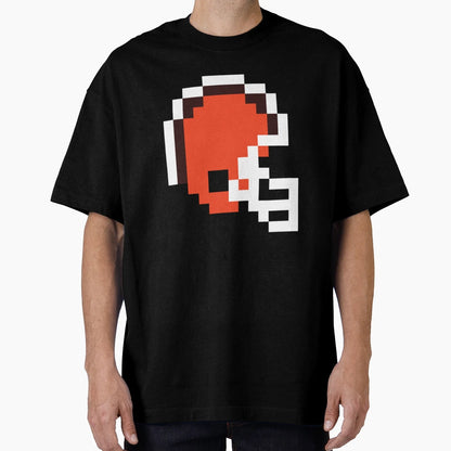 Cleveland Browns 8 Bit Football Helmet T-Shirt - Novelty Apparel Men Women - T-Shirt, Sweatshirt, Hoodie