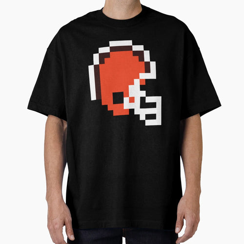 Cleveland Browns 8 Bit Football Helmet T-Shirt - Novelty Apparel Men Women - T-Shirt, Sweatshirt, Hoodie