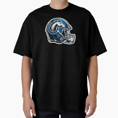 Indianapolis Colts Helmet T-Shirt - Custom Art Print Unisex - T-Shirt, Sweatshirt, Hoodie