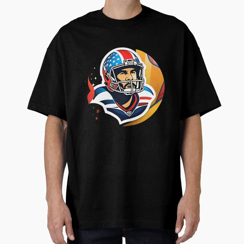 Usa American Football Player T-Shirt - Minimalist Print Men Women - T-Shirt, Sweatshirt, Hoodie