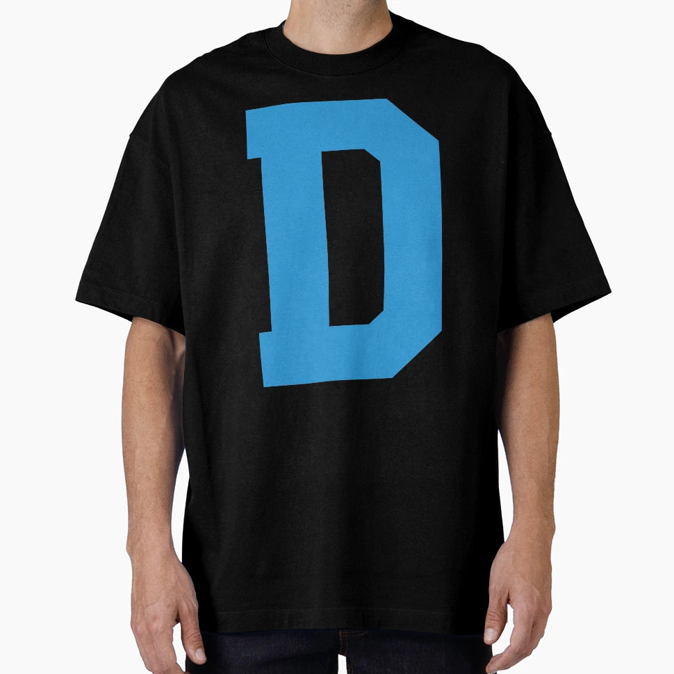 Alphabet Blue D Sports Letter D T-Shirt - Minimalist Print for Adults - T-Shirt, Sweatshirt, Hoodie