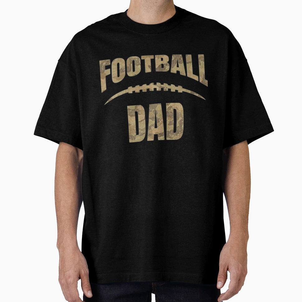 Football Dad Distressed Camo T-Shirt - Minimalist Print Unisex - T-Shirt, Sweatshirt, Hoodie
