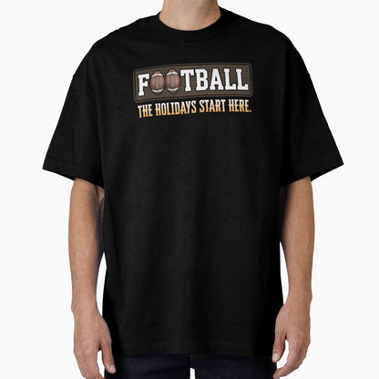 Football Holiday Season Kickoff T-Shirt - Custom Art Print Unisex - T-Shirt, Sweatshirt, Hoodie