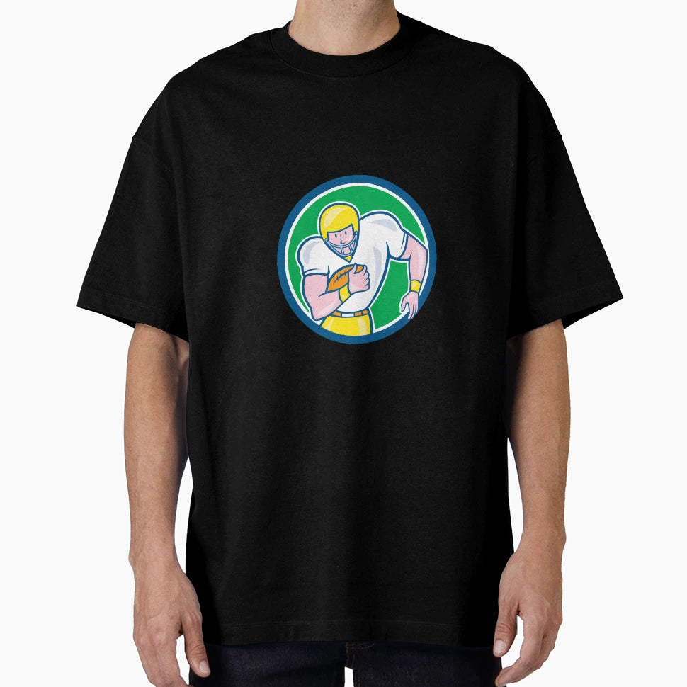 American Football Fullback Circle T-Shirt - Aesthetic Graphic Unisex - T-Shirt, Sweatshirt, Hoodie