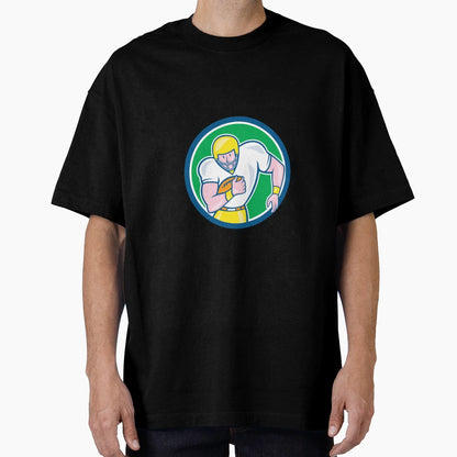 American Football Fullback Circle T-Shirt - Aesthetic Graphic Unisex - T-Shirt, Sweatshirt, Hoodie