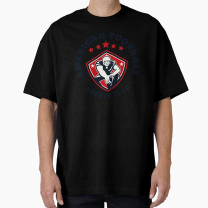 American Football Sports Club Shield Red T-Shirt - Graphic Print Men Women - T-Shirt, Sweatshirt, Hoodie