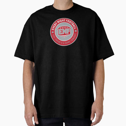 Every Night Football Circular Slogan Red T-Shirt - Unique Graphic Unisex - T-Shirt, Sweatshirt, Hoodie