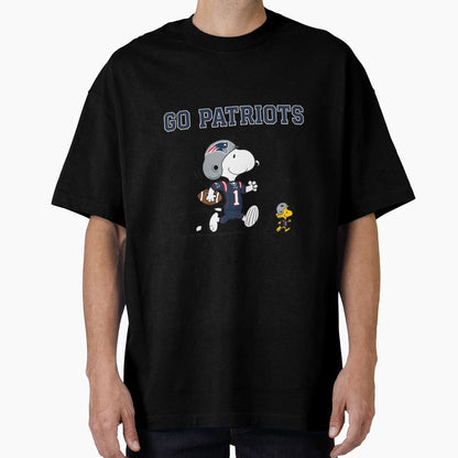 New England Patriots Snoopy Go T-Shirt - Custom Art Print Men Women - T-Shirt, Sweatshirt, Hoodie