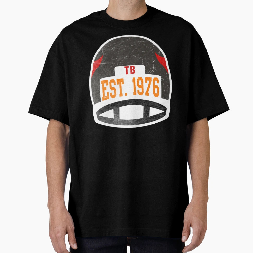 Tampa Bay Throwback Football Helmet T-Shirt - Minimalist Print Unisex - T-Shirt, Sweatshirt, Hoodie