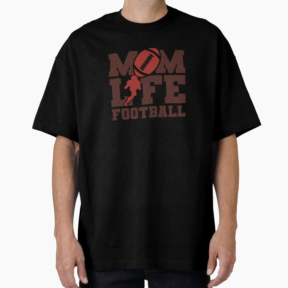 Mom Life Football T-Shirt - Aesthetic Graphic Unisex - T-Shirt, Sweatshirt, Hoodie
