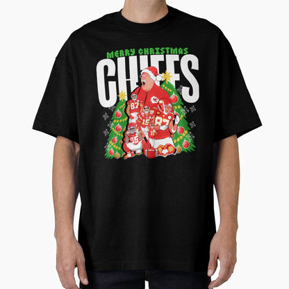 Kansas City Chiefs Merry Chiefs 2025 T-Shirt - Novelty Apparel Unisex - T-Shirt, Sweatshirt, Hoodie