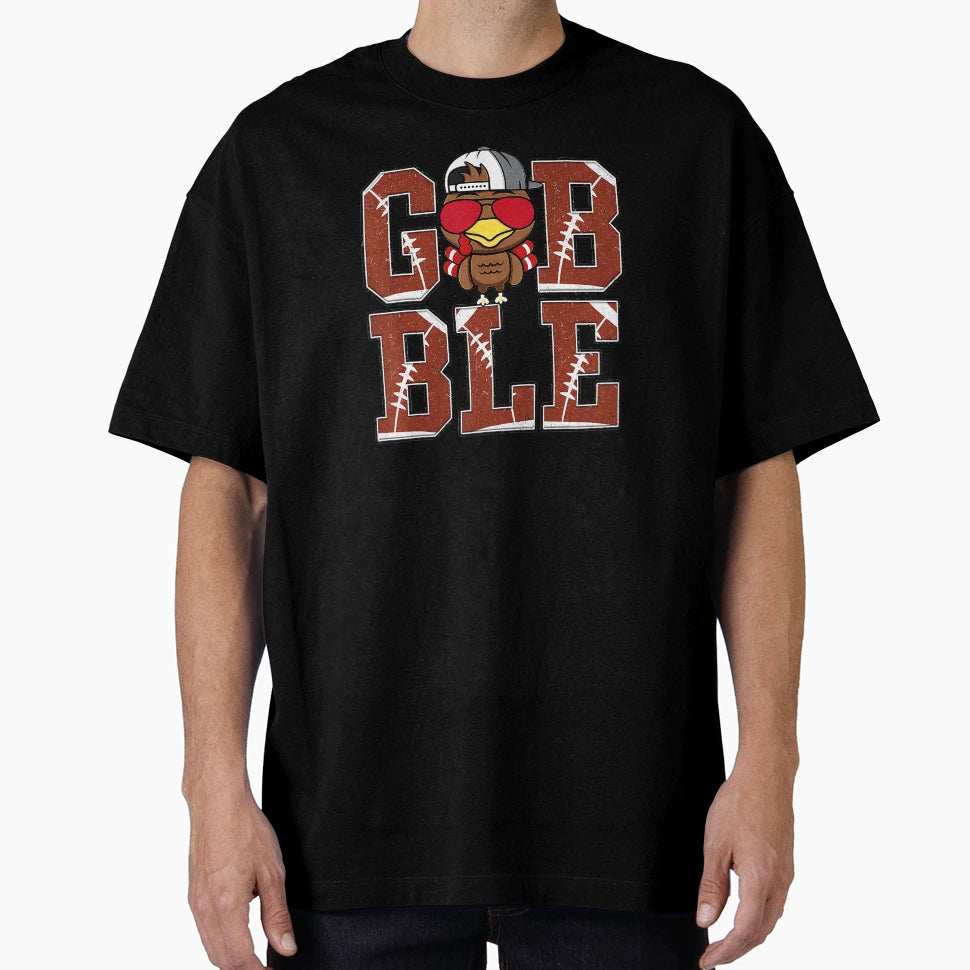 Funny Football Gobble Turkey T-Shirt - Minimalist Print for Adults - T-Shirt, Sweatshirt, Hoodie