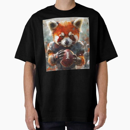 Angry Red Panda As American Football T-Shirt - Graphic Print for Adults - T-Shirt, Sweatshirt, Hoodie