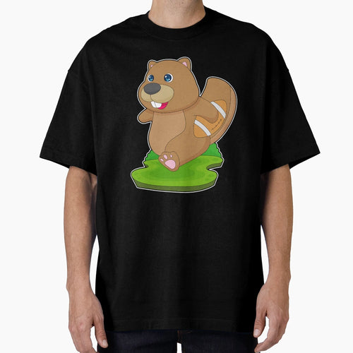 Beaver American Football Sports T-Shirt - Graphic Print Unisex - T-Shirt, Sweatshirt, Hoodie