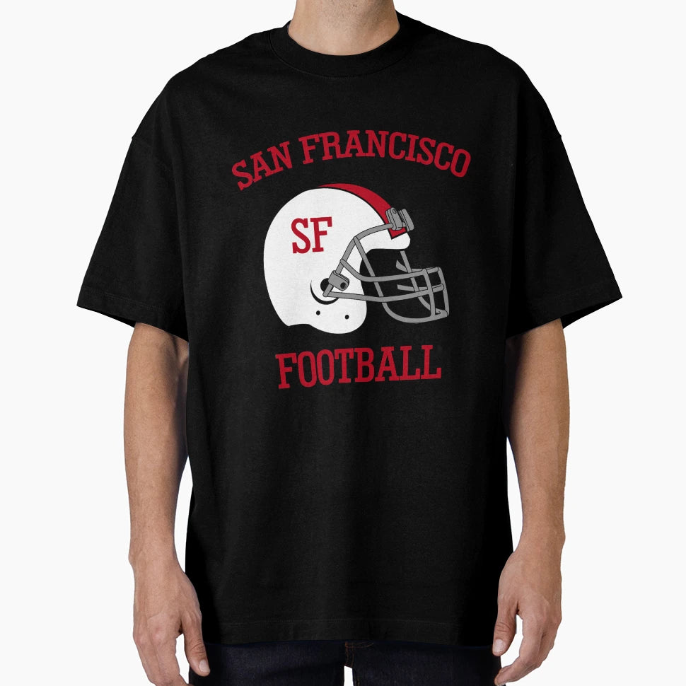 San Francisco Football And T-Shirt - Custom Art Print for Adults - T-Shirt, Sweatshirt, Hoodie