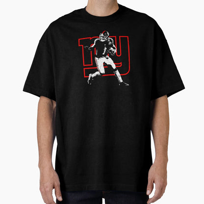 Malik Nabers Minimal Silhouette Logo T-Shirt - Streetwear Style Men Women - T-Shirt, Sweatshirt, Hoodie