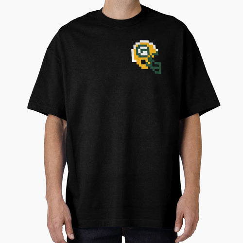 Green Bay 8 Bit Helmet T-Shirt - Trendy Graphic Unisex - T-Shirt, Sweatshirt, Hoodie