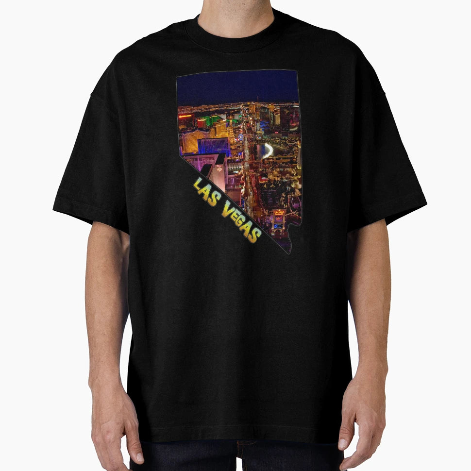 Nevada State Outline Las Vegas T-Shirt - Unique Graphic for Adults - T-Shirt, Sweatshirt, Hoodie