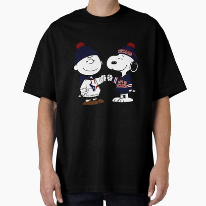 Charlie Brown And Snoopy Nfl Houston T-Shirt - Streetwear Style for Adults - T-Shirt, Sweatshirt, Hoodie