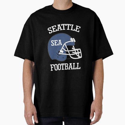 Seattle Football And T-Shirt - Custom Art Print Unisex - T-Shirt, Sweatshirt, Hoodie