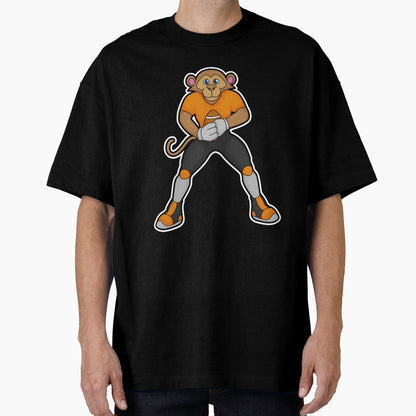 Monkey As Football Player Football T-Shirt - Trendy Graphic for Adults - T-Shirt, Sweatshirt, Hoodie