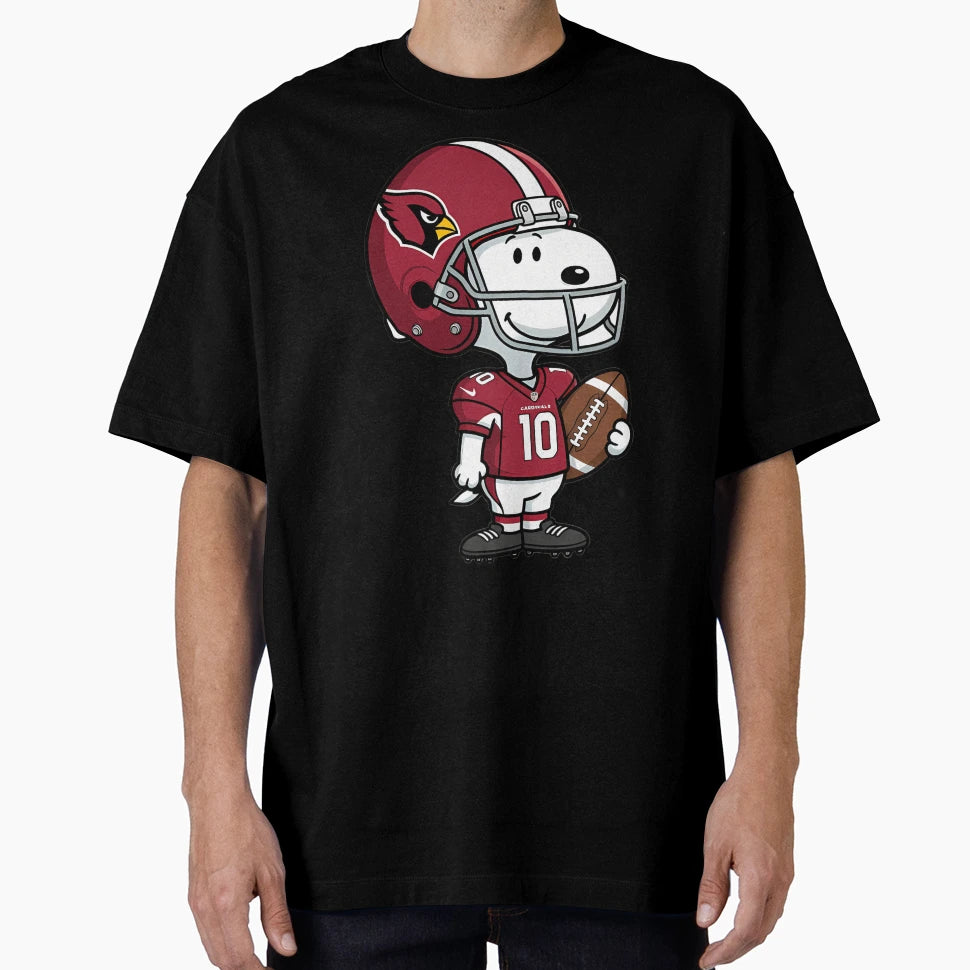 Snoopy Holding Football Arizona Jersey T-Shirt - Fun Novelty Design Unisex - T-Shirt, Sweatshirt, Hoodie