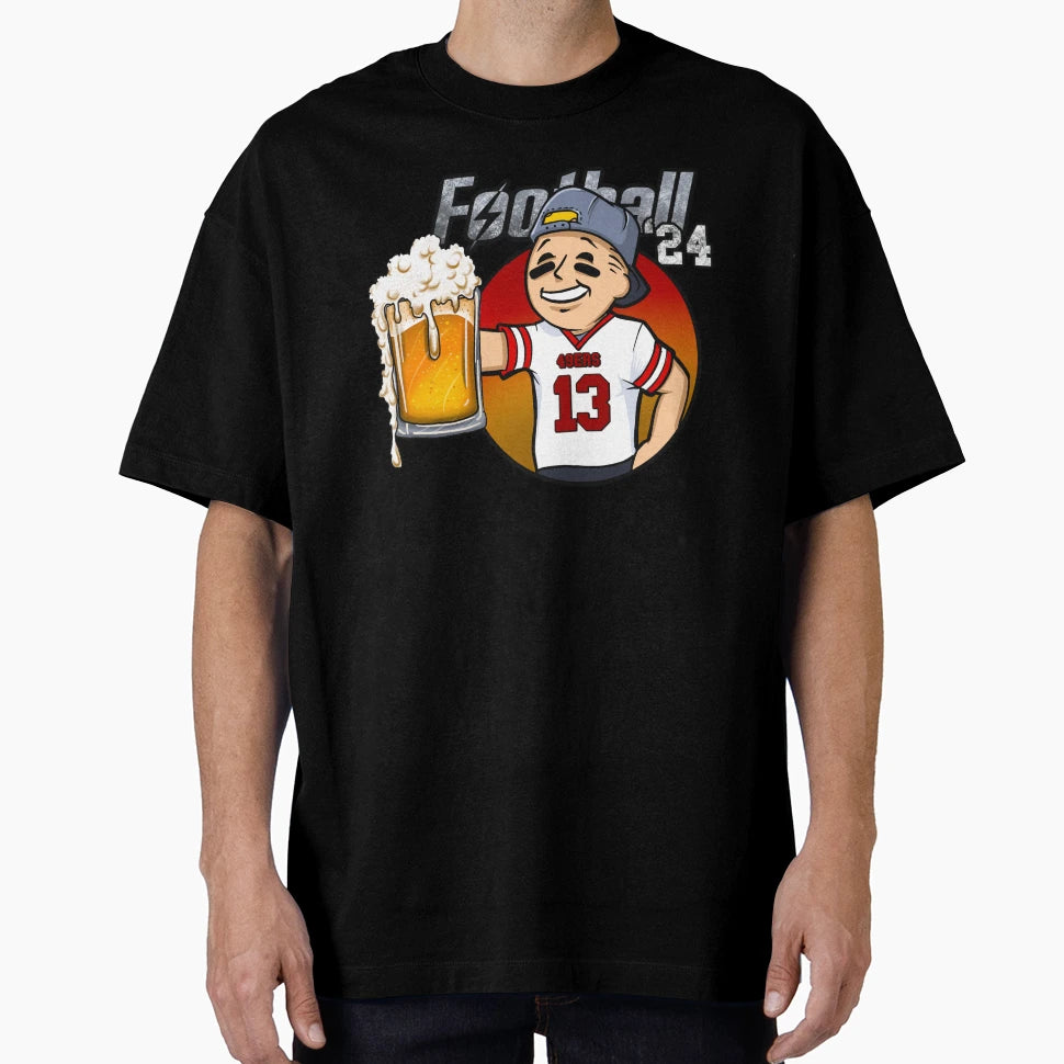 Beer Football 2 T-Shirt - Minimalist Print Unisex - T-Shirt, Sweatshirt, Hoodie