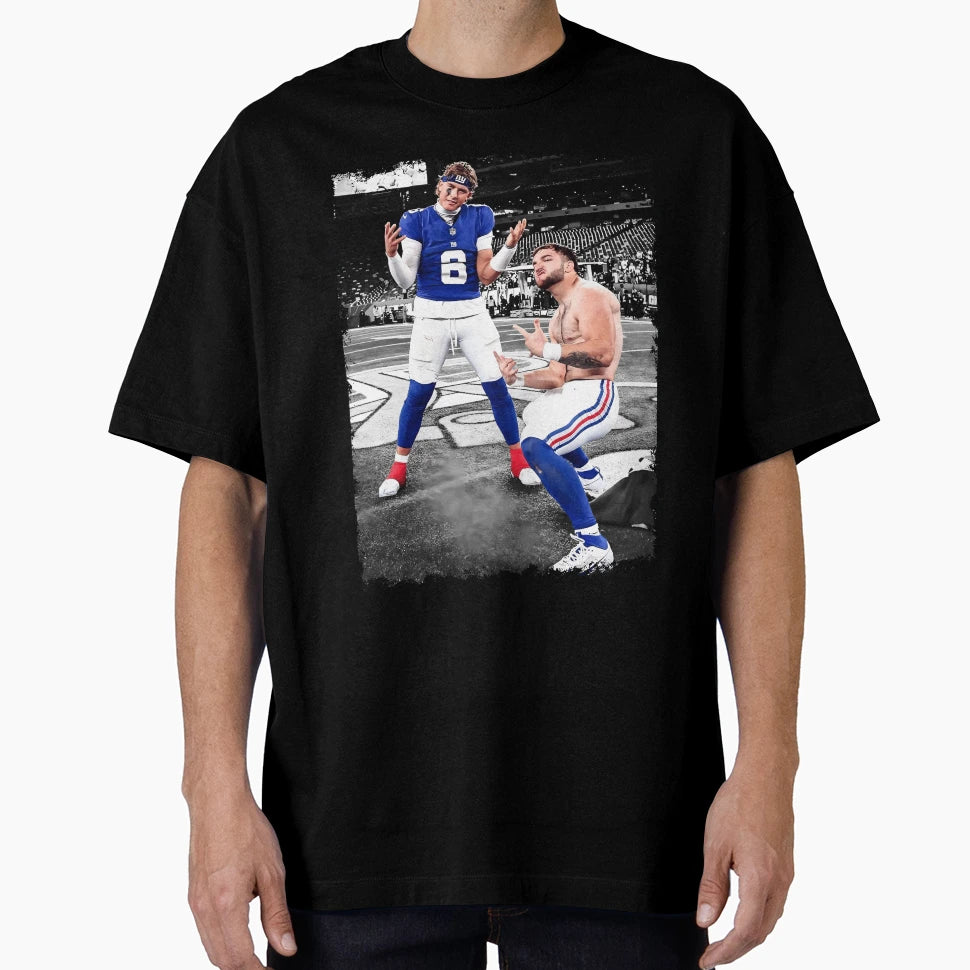 Jaxson Dart And Cam Skattebo New York T-Shirt - Custom Art Print Unisex - T-Shirt, Sweatshirt, Hoodie