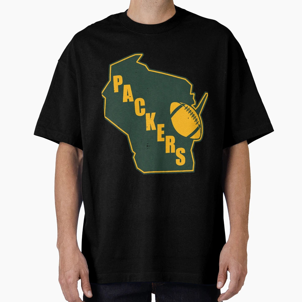 Green Bay Packers State Outline T-Shirt - Streetwear Style Unisex - T-Shirt, Sweatshirt, Hoodie