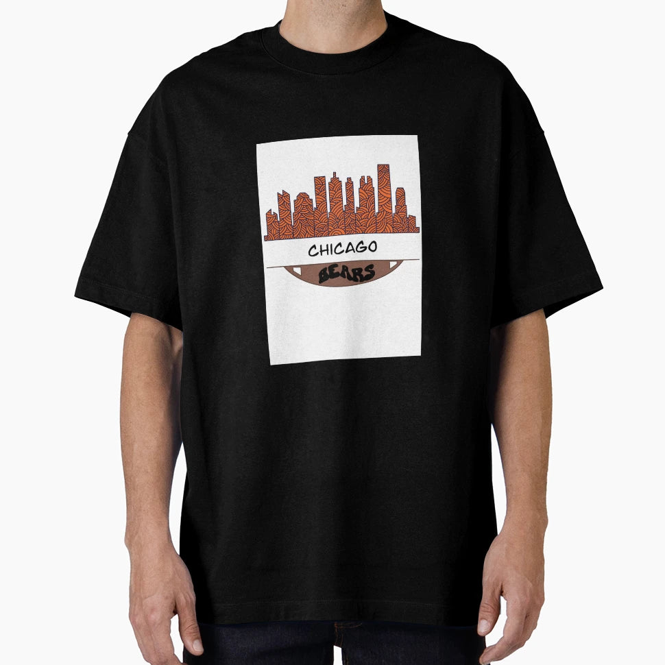 Chicago Bears Cityscape T-Shirt - Trendy Graphic Men Women - T-Shirt, Sweatshirt, Hoodie
