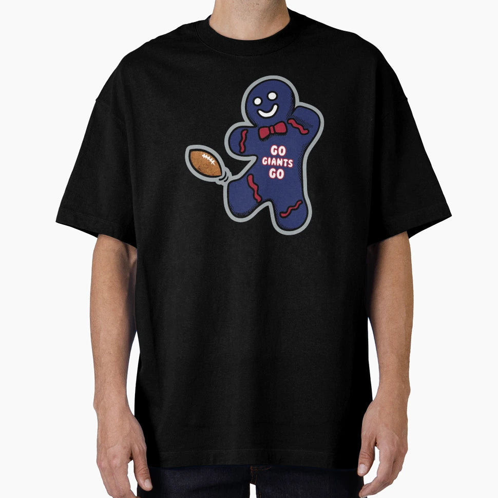 New York Giants Gingerbread T-Shirt - Graphic Print Unisex - T-Shirt, Sweatshirt, Hoodie