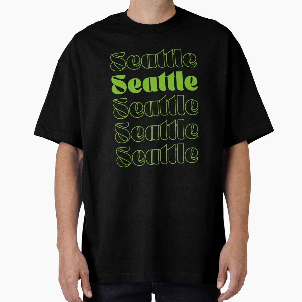 Seattle Washington Football Sea And Text T-Shirt - Minimalist Print Unisex - T-Shirt, Sweatshirt, Hoodie
