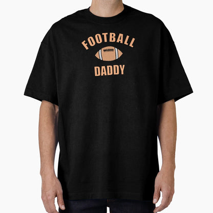 Football Daddy Drawing And Text T-Shirt - Minimalist Print Men Women - T-Shirt, Sweatshirt, Hoodie