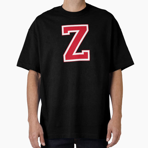 Red Varsity Letter Z T-Shirt - Custom Art Print Unisex - T-Shirt, Sweatshirt, Hoodie
