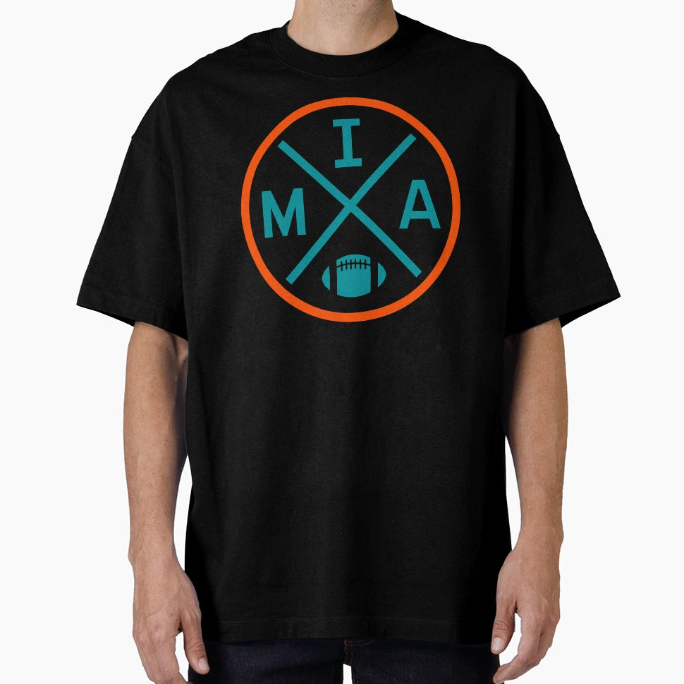 Miami Football Emblem Mia T-Shirt - Minimalist Print for Adults - T-Shirt, Sweatshirt, Hoodie