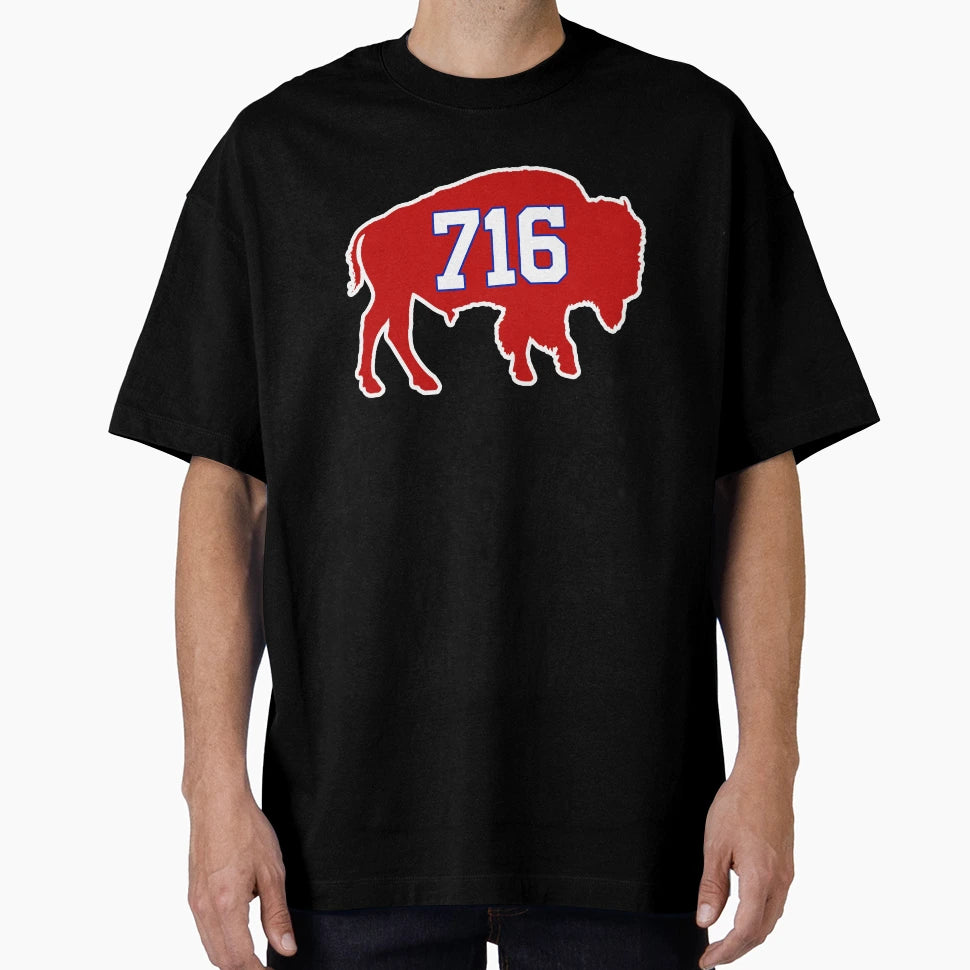 Buffalo 716 Area Code And T-Shirt - Fun Novelty Design for Adults - T-Shirt, Sweatshirt, Hoodie