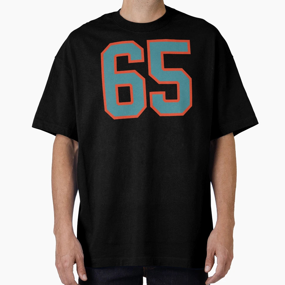 65 Number Aqua Orange Lucky Sports T-Shirt - Custom Art Print Men Women - T-Shirt, Sweatshirt, Hoodie