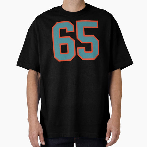 65 Number Aqua Orange Lucky Sports T-Shirt - Custom Art Print Men Women - T-Shirt, Sweatshirt, Hoodie