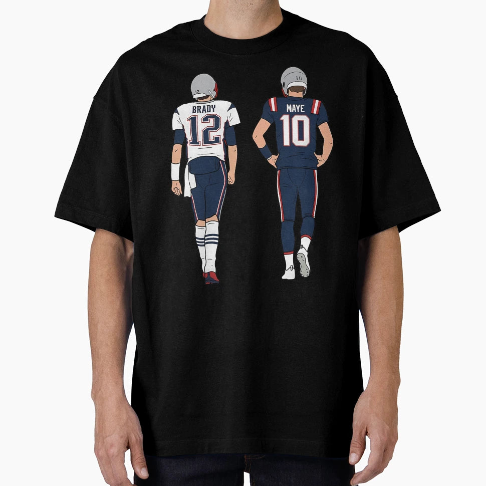 Drake Maye And Tb12 T-Shirt - Unique Graphic Unisex - T-Shirt, Sweatshirt, Hoodie