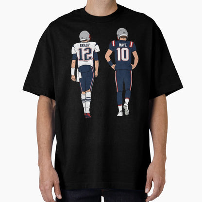 Drake Maye And Tb12 T-Shirt - Unique Graphic Unisex - T-Shirt, Sweatshirt, Hoodie