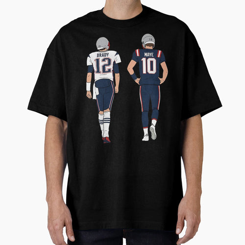 Drake Maye And Tb12 T-Shirt - Unique Graphic Unisex - T-Shirt, Sweatshirt, Hoodie