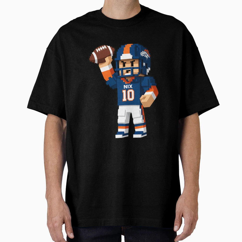 Bo Lieve Bo Nix 8 Bit Denver Broncos T-Shirt - Graphic Print Men Women - T-Shirt, Sweatshirt, Hoodie