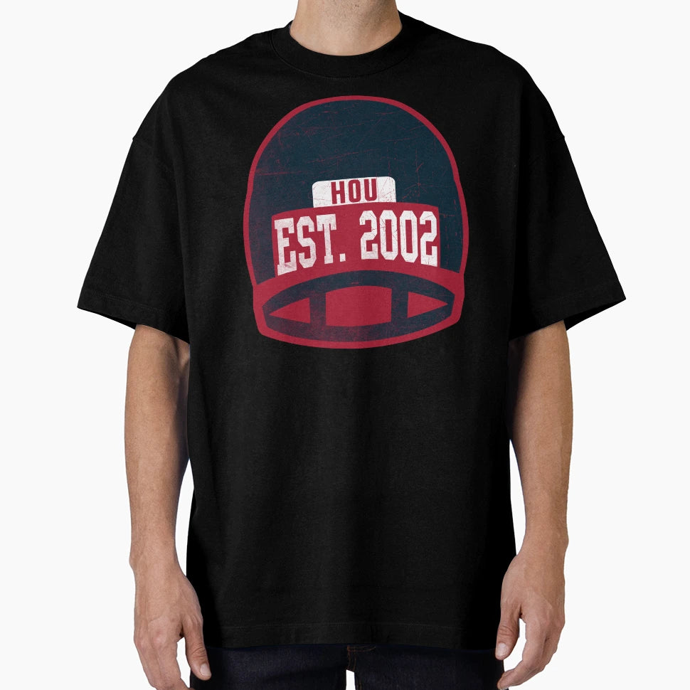 Houston Throwback Football Helmet T-Shirt - Novelty Apparel Men Women - T-Shirt, Sweatshirt, Hoodie