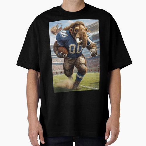 Old School Gridiron Woolly Mammoth T-Shirt - Trendy Graphic for Adults - T-Shirt, Sweatshirt, Hoodie