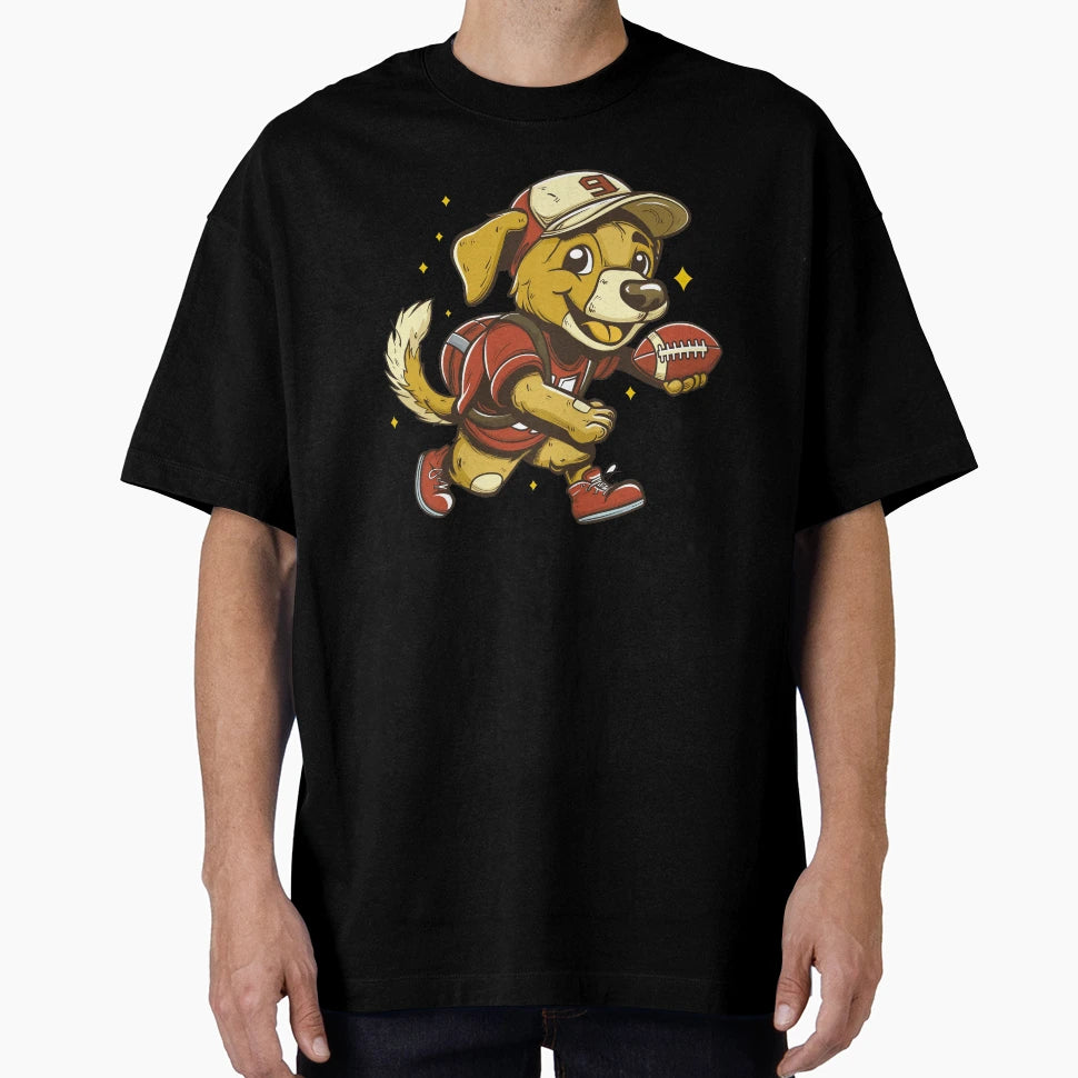 Retriever Dog American Football T-Shirt - Fun Novelty Design Unisex - T-Shirt, Sweatshirt, Hoodie