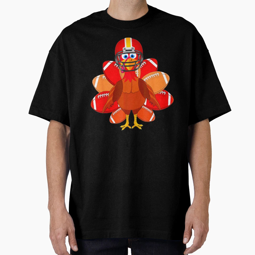 Football Turkey Thanksgiving T-Shirt - Novelty Apparel for Adults - T-Shirt, Sweatshirt, Hoodie
