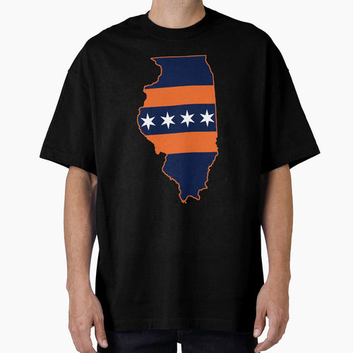Illinois Chicago Flag Bears T-Shirt - Streetwear Style Men Women - T-Shirt, Sweatshirt, Hoodie