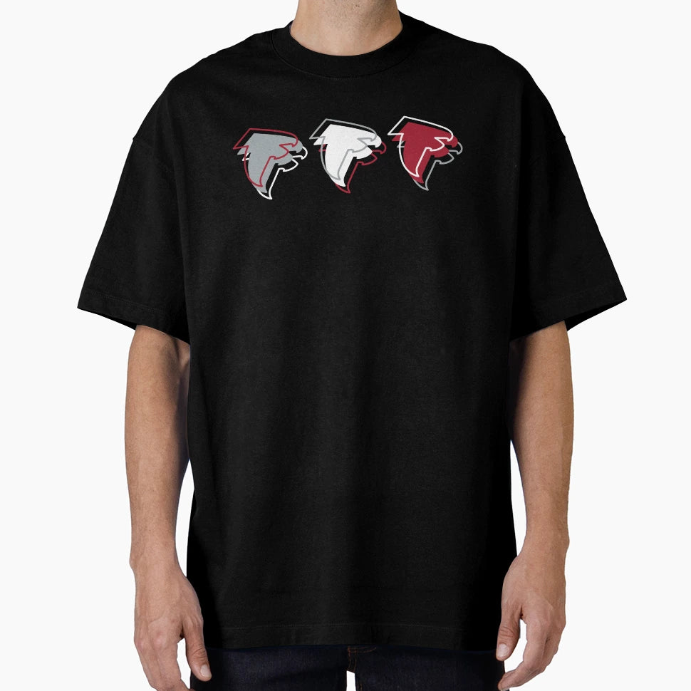Falcons Black Background T-Shirt - Minimalist Print Men Women - T-Shirt, Sweatshirt, Hoodie