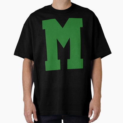Alphabet Green M Sports Letter M T-Shirt - Minimalist Print Men Women - T-Shirt, Sweatshirt, Hoodie